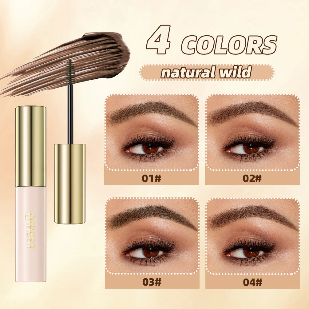 QIBEST 4-Color Waterproof Eyebrow Mascara Gel