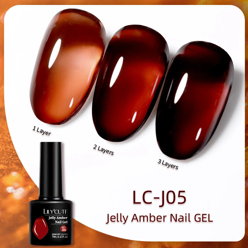 LILYCUTE 7ml Base and No-Wipe Top Coat Gel Polish