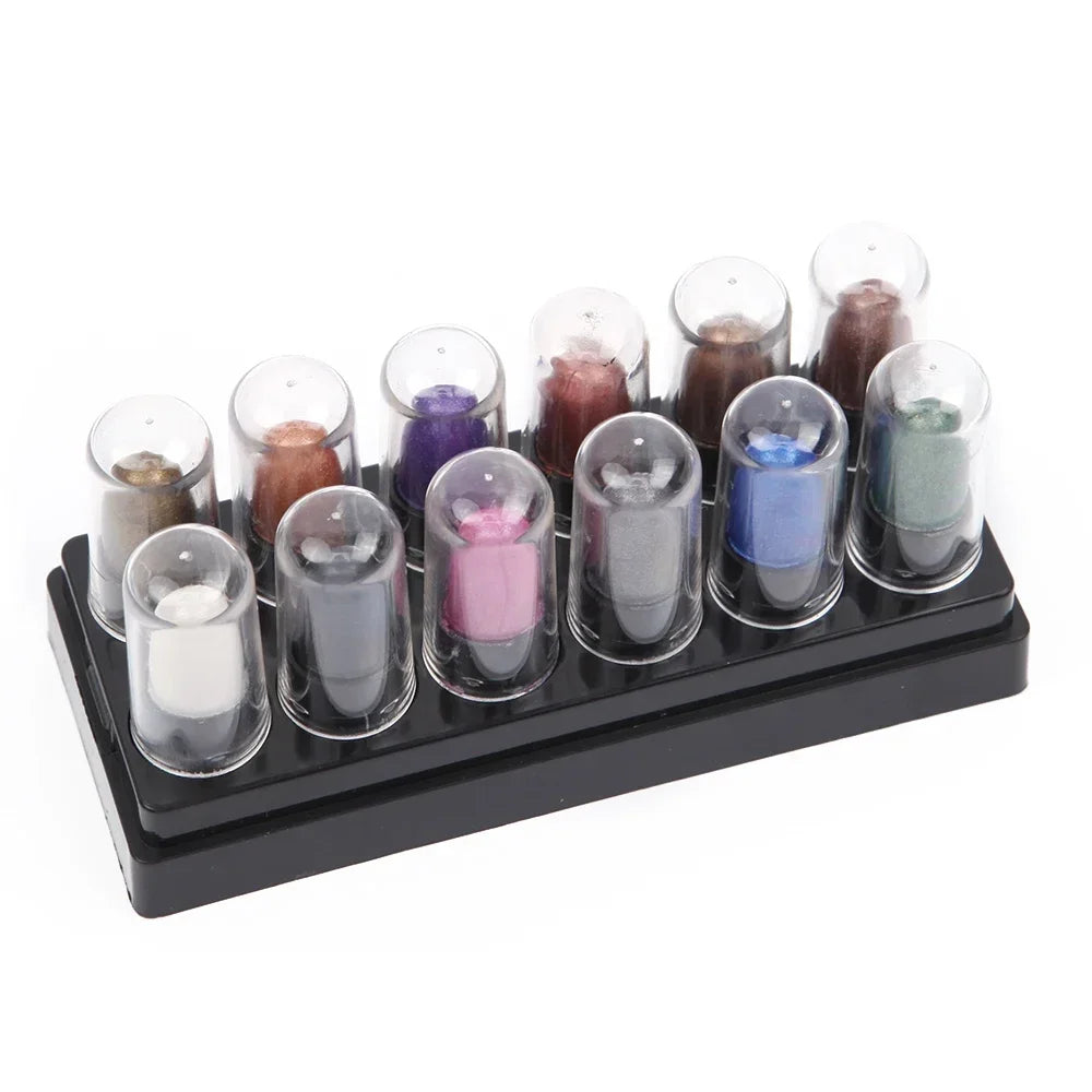 12-Color Waterproof Glitter Eyeshadow Pencil Set