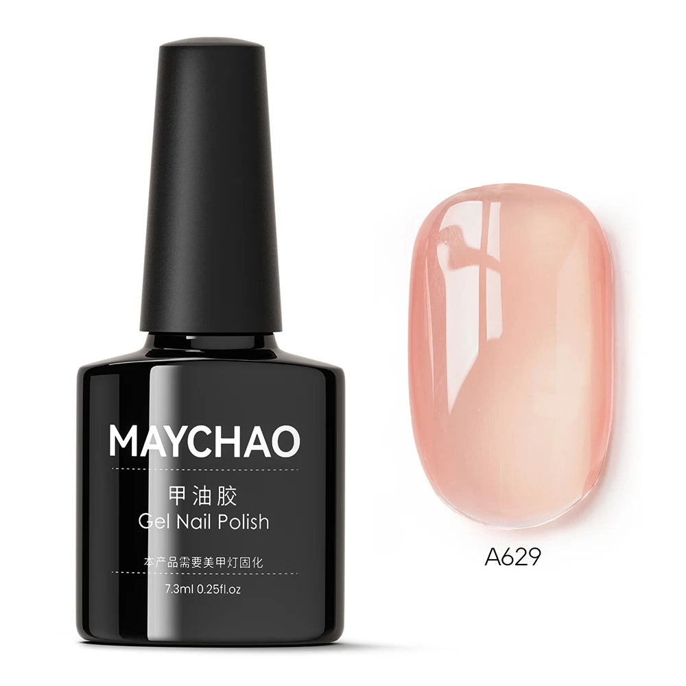MAYCHAO 7.3ml Transparent Jelly Nude Gel Polish