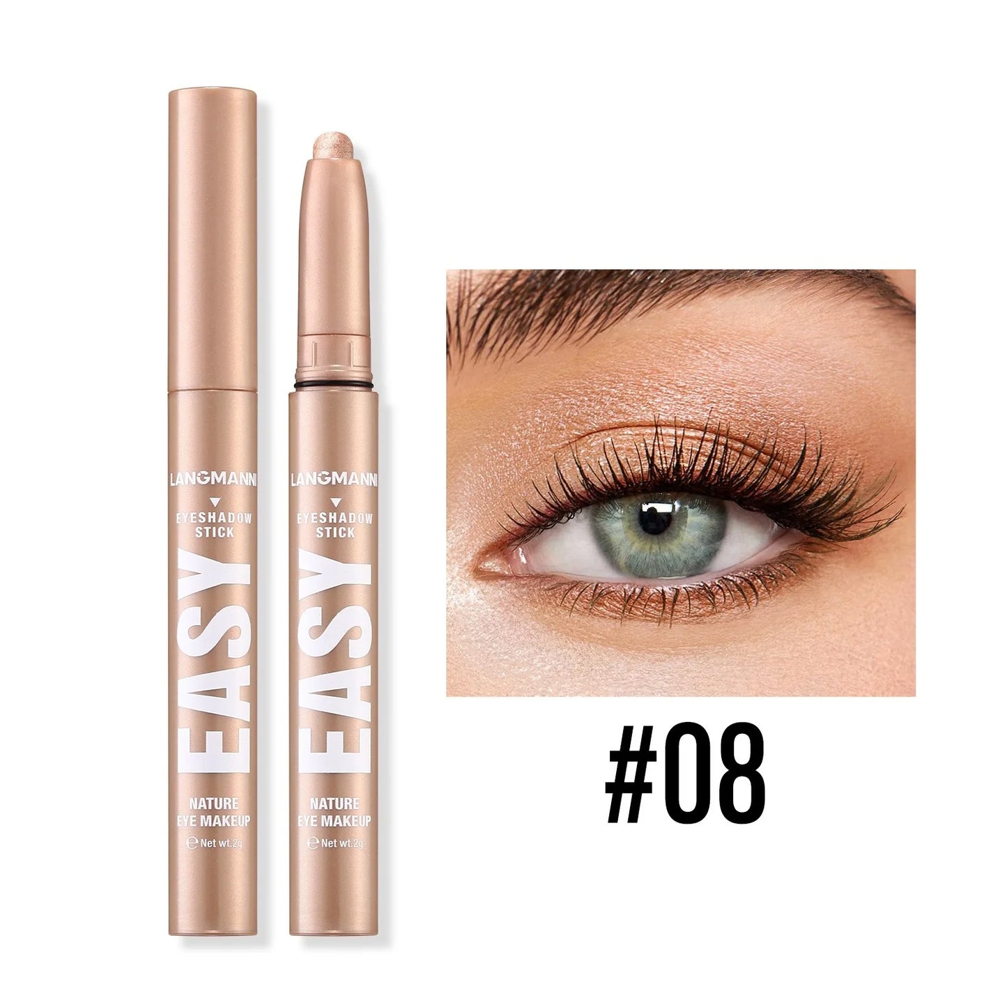 12-Color Pearly Waterproof Eyeshadow Stick Set