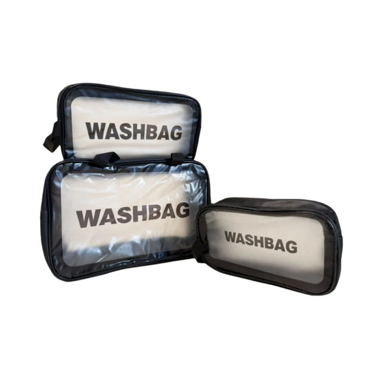 Transparent PVC Travel Cosmetic Bag - Dust-Proof Makeup Storage Handbag