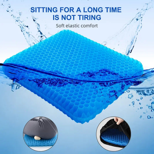 Honeycomb Gel Seat Cushion - Breathable Pressure Relief Chair Pad