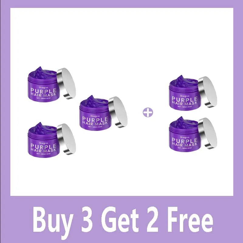 Purple Keratin Hair Mask - Smooth Repair Care for Frizzy Hair