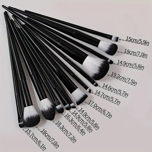 13-Piece Soft Makeup Brush Set - Foundation Blush and Eye Tools