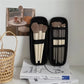 Waterproof Double-Zipper Brush Case - Black Travel Makeup Bag