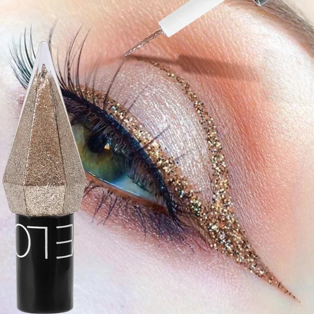 Diamond Glitter Liquid Eyeshadow Eyeliner - Rose Gold Korean Makeup