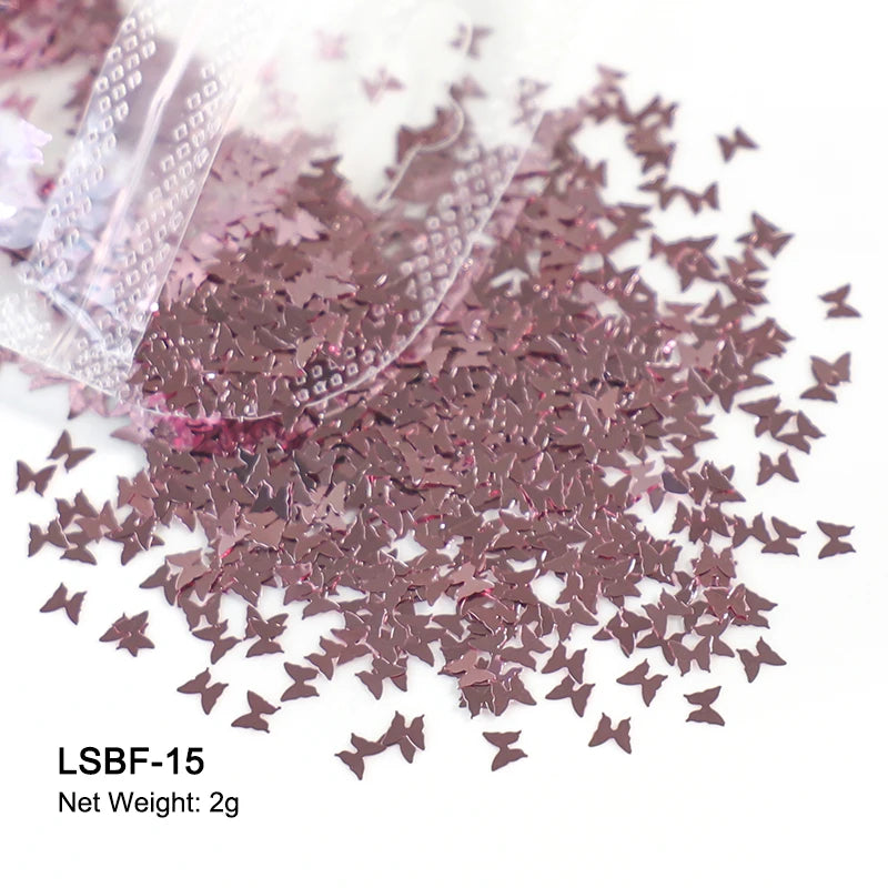 2g Holographic Nail Art Glitter - Star Butterfly Sequins Flakes