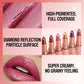 Quicksand Gold Glitter Lipstick - Silky Grapefruit Orange Shine