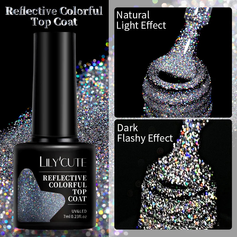 LILYCUTE 5ml Reflective Glitter Liner Gel - Champagne Nail Art