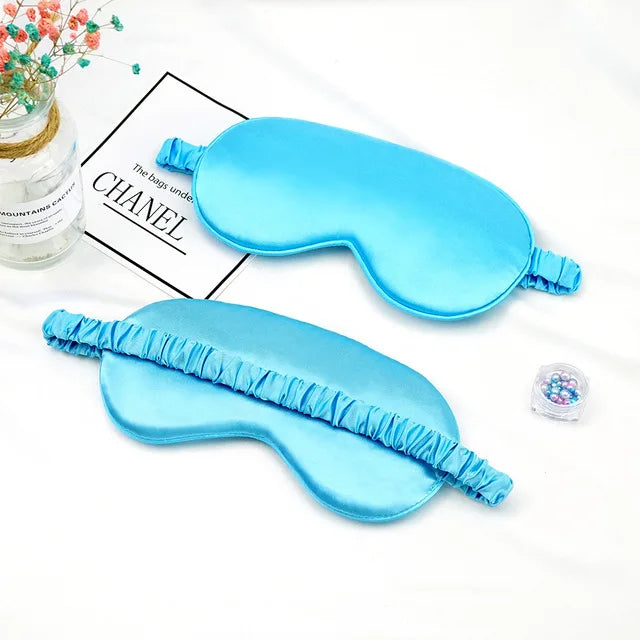 Soft Silk Sleep Mask - 100% Blackout Adjustable Eye Cover