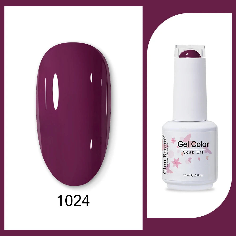 Clou Beaute 15ml Army Green Gel Polish - HEMA and TPO Free