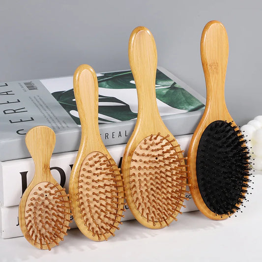 SDOTTOR Bamboo Hair Brush - Anti-Static Air Massage Comb