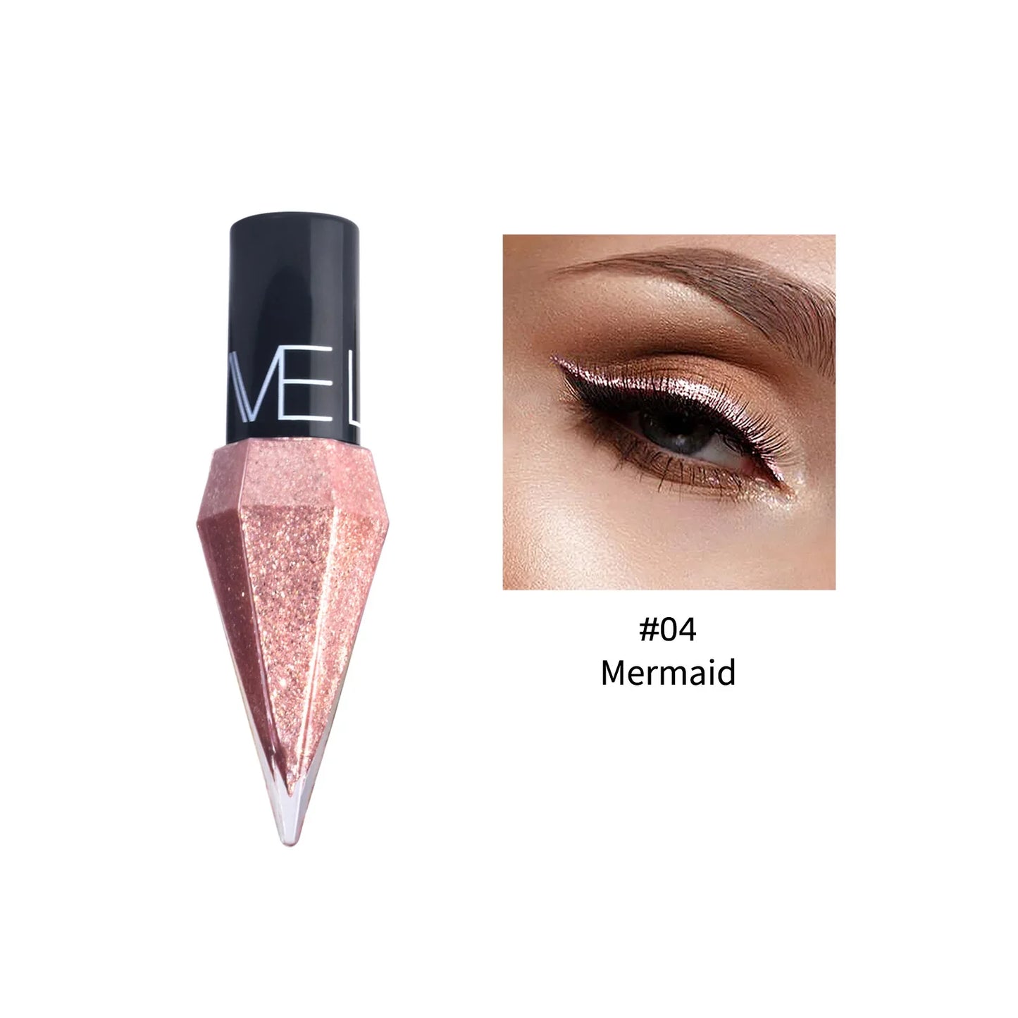 Diamond Glitter Liquid Eyeshadow Eyeliner - Rose Gold Korean Makeup