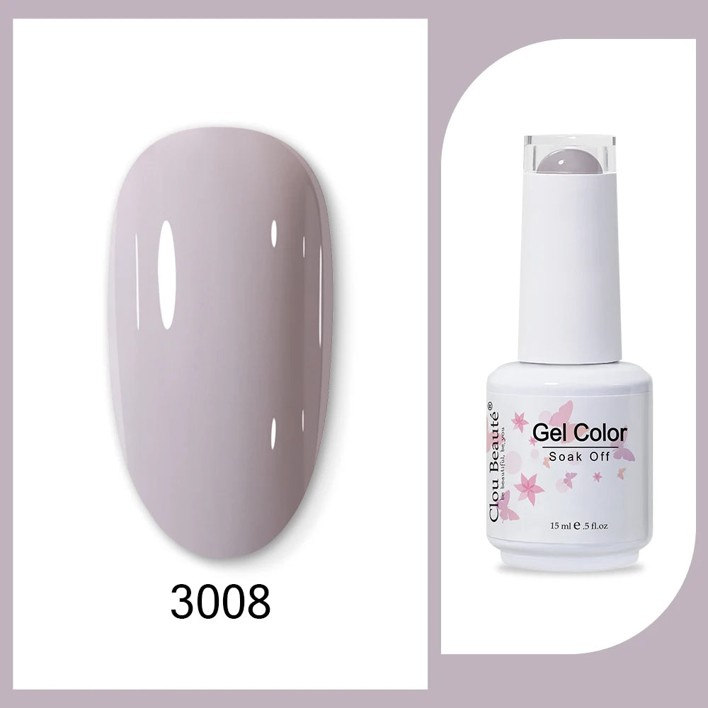 Clou Beaute 15ml Army Green Gel Polish - HEMA and TPO Free