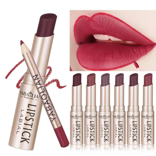 OREADEX 2-Piece Lip Liner and Lipstick Set - Matte Waterproof Finish