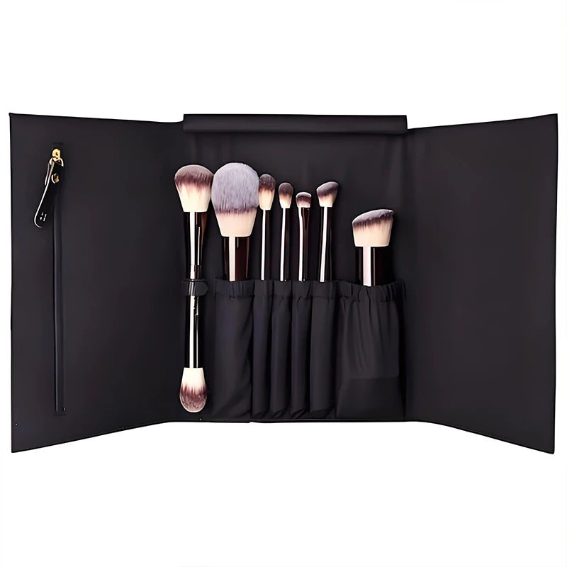 7-Piece Vegan Travel Makeup Brush Set with Bag and Gift Box
