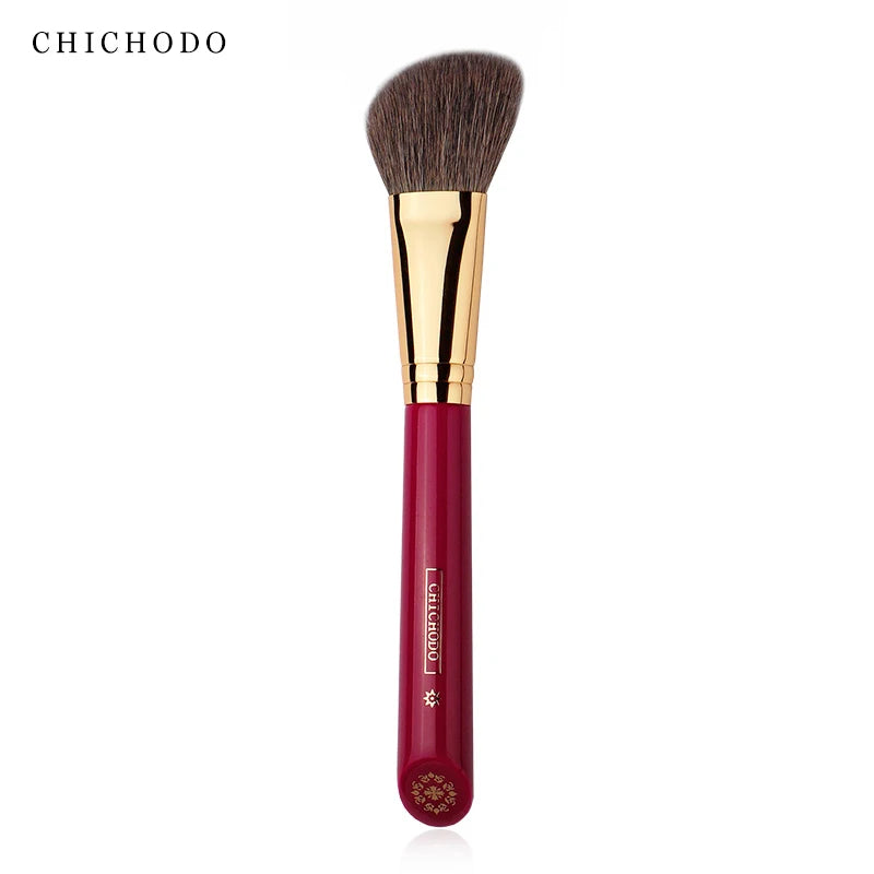 CHICHODO Animal Hair Makeup Brush - Wood Handle Beauty Tool