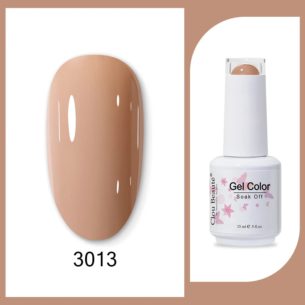 Clou Beaute 15ml Army Green Gel Polish - HEMA and TPO Free