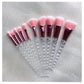 10-Piece Unicorn Glitter Makeup Brush Set - Foundation and Eye Tools