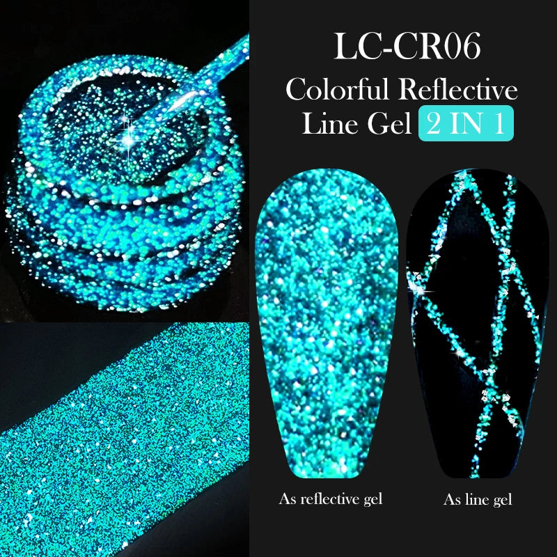 LILYCUTE 5ml Metallic Painting Liner Gel - Gold Silver Nail Art