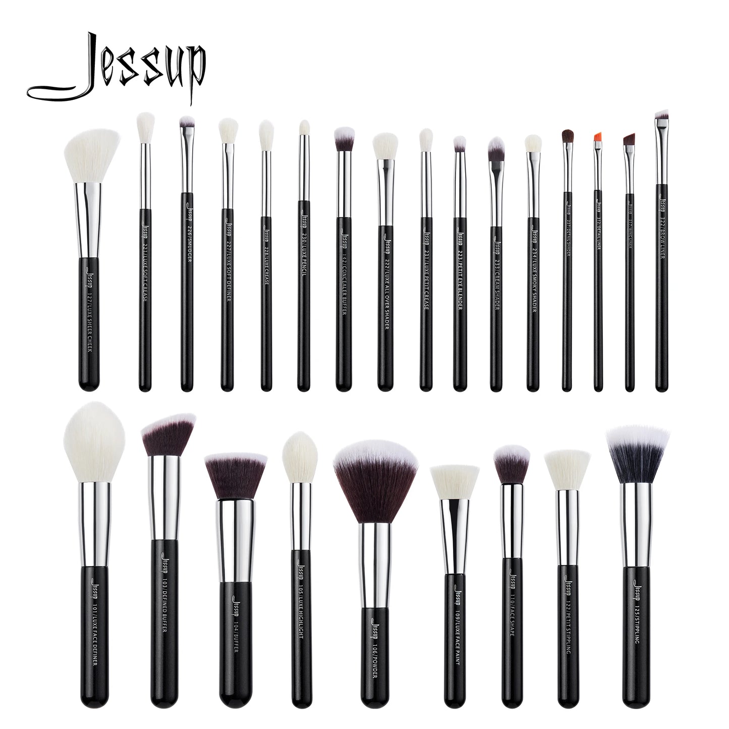 Jessup 25-Piece Makeup Brush Set - Goat and Synthetic T175