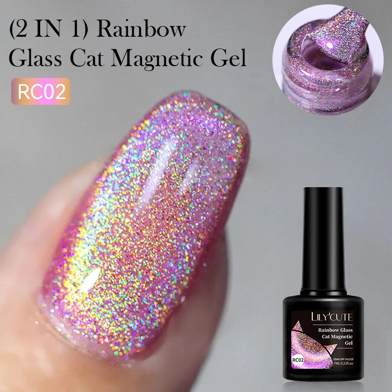 LILYCUTE 5ml Reflective Glitter Liner Gel - Champagne Nail Art