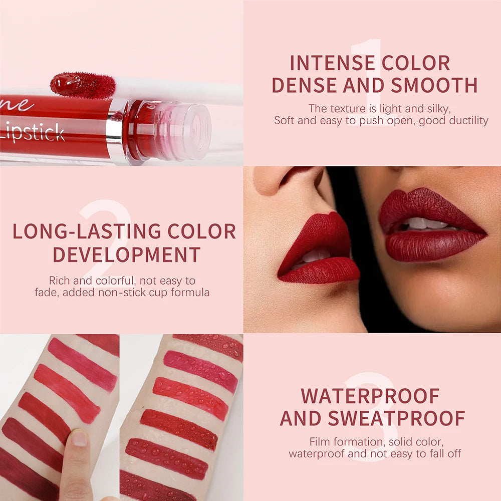 Matte Liquid Lipstick - Waterproof Velvet Lip Glaze