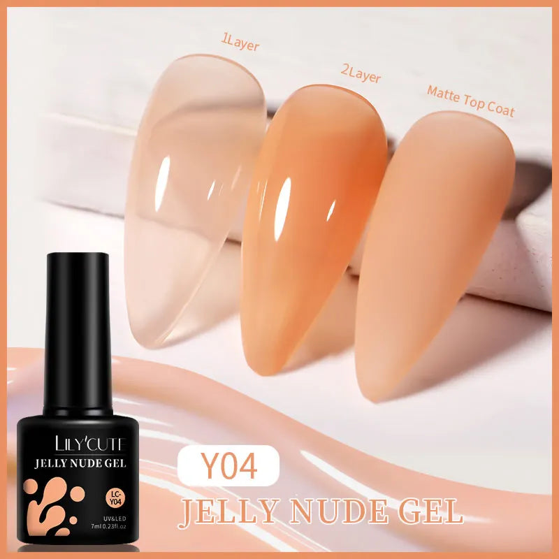 LILYCUTE 7ml Base and No-Wipe Top Coat Gel Polish