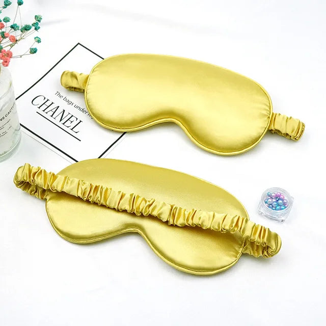 Soft Silk Sleep Mask - 100% Blackout Adjustable Eye Cover