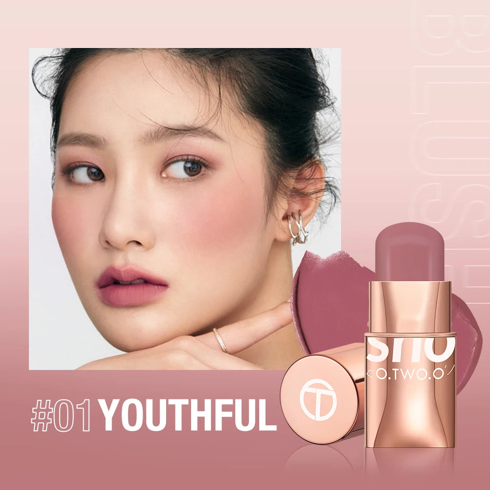 O.TWO.O High Pigment Blush Stick - Lip Cheek and Eye Cream