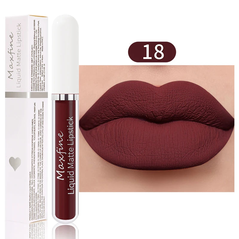 Matte Liquid Lipstick - Waterproof Velvet Lip Glaze