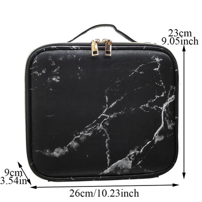 Marble Waterproof PU Cosmetic Bag - Makeup and Toiletry Organizer