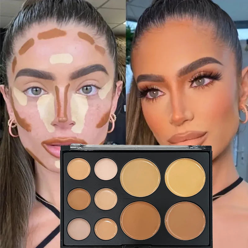 10-Color Matte Concealer and Contour Palette