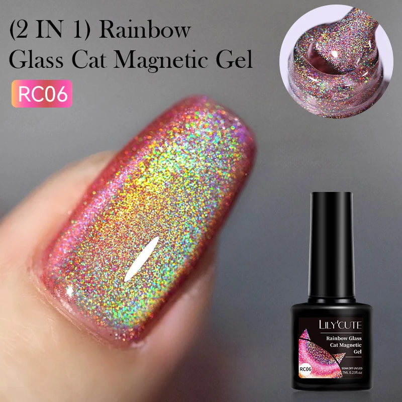 LILYCUTE 5ml Reflective Glitter Liner Gel - Champagne Nail Art